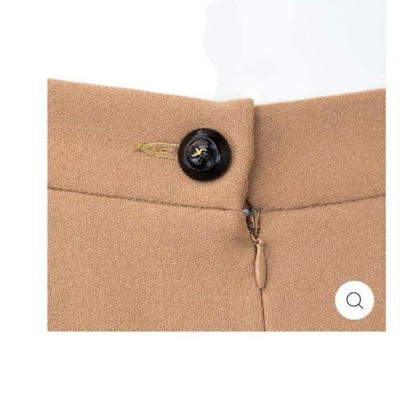 DOLCE & GABBANA Size 6 (42 IT) Wool PENCIL SKIRT Camel - Picture 4 of 7